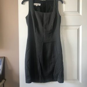 Grey pinstriped dress
